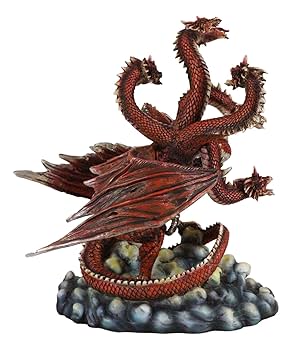 Amazon.co.jp: Ebros ギフト レッド 7頭の火山 ハイドラ